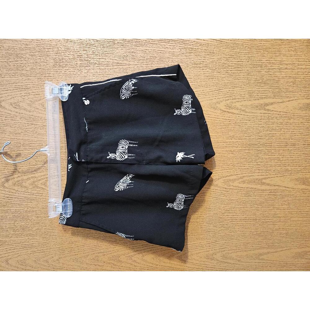 Volcom What You Need Black Zebra Print Shorts